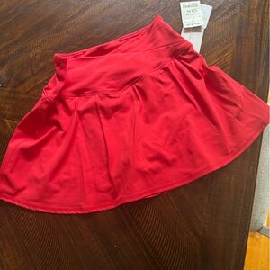 90 Degree By Reflex Bright Red Athletic Skirt